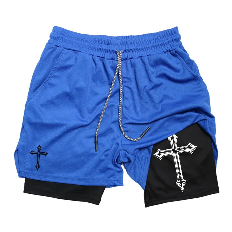 Cross Print Shorts